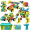 195 Pieces Educational STEM Toys for Boys and Girls Ages 3 4 5 6 7 8 9 10 Construction Building Blocks Toy Building Sets Kids Toys Creative Activities Games with Storage Box